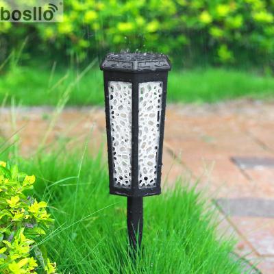 China Amber Light RGB/ White Light RGB Outdoor Solar Lamps With 10LM Luminous Flux In Black for sale