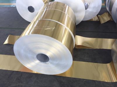 China Anchura revestida de epoxy común del papel de aluminio de la aleta diversa los 0.145MM con azul/de oro en venta