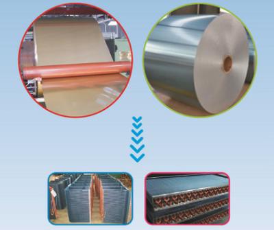 Chine humeur en aluminium H22 de bobine enduite par couleur de 0.12MM pour l'échangeur de chaleur à vendre