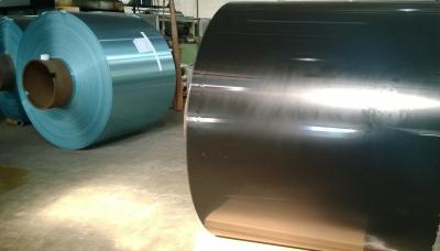 China Blauer/goldener hydrophiler Aluminiumflossen-Vorrat mit Stärke 0.2MM verschiedener Breite zu verkaufen