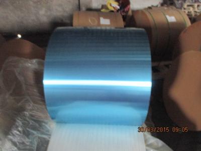China Aleación 8011, papel de aluminio hidrofílico de oro azul para la acción de la aleta en el cambiador de calor, bobina del condensador, bobina de evaporador en venta