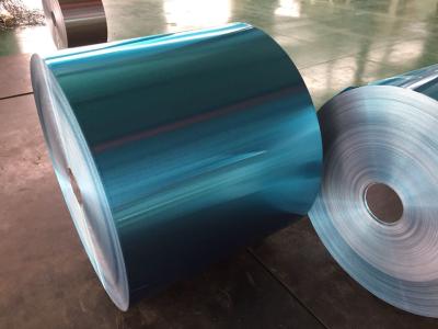 中国 合金1100の気性H22の産業重いゲージの塗られる青および金親水性およびエポキシのフィルムが付いているアルミニウムひれのストリップ 販売のため