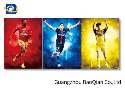China Football Star 3D Poster, 3D Lenticular printing with framed ,3D Lenticular Flip Picture for sale