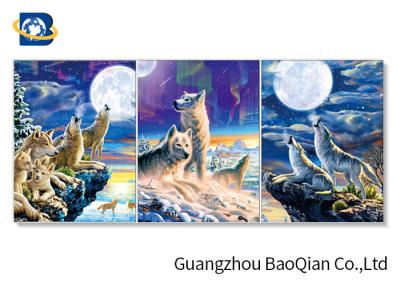 Chine image lenticulaire de l'impression 3d du loup animal, art décoratif fait sur commande de mur à vendre