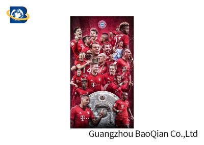 China Flip Effect 3D Lenticular Poster PET / PP Materail Football Star Advertisement for sale