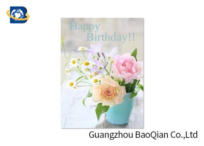 China Flower / Beauiful Girl Pattern Animation Business Cards Attracted Eyes Birthday Card for sale