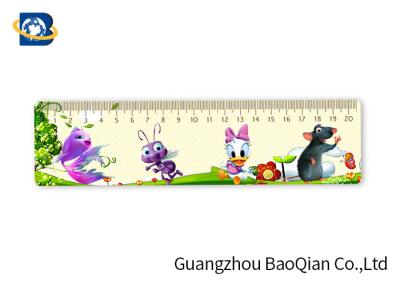 China Kids Stationery Gifts 3D Custom Plastic Rulers , Lenticular Image Printing Beautiful Figure for sale