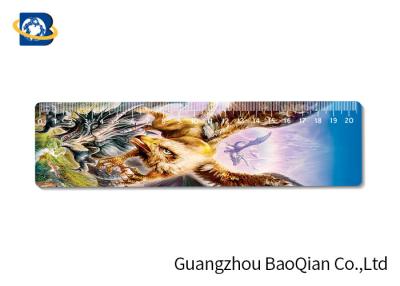 China Cute / Fancy Printing 3D Lenticular Ruler , Plastic Flexible Ruler Customized Shape for sale