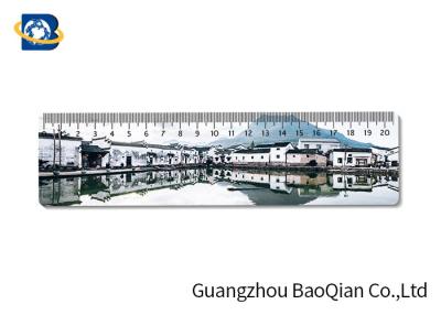 China Study Stationery 3D Lenticular Ruler Customized Shape Beautiful Scenery Pattern for sale