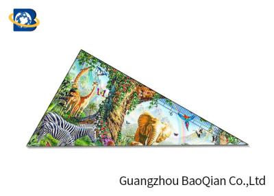 China Animal Image 3D Lenticular Ruler , Plastic Triangle Ruler Customized Logo for sale