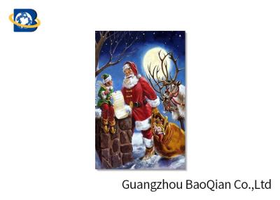 China 3D Craft Lenticular Christmas Cards , Interactive Greeting Cards Regular Size for sale