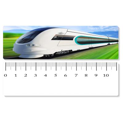 China material Lenticular de alta velocidade do ANIMAL DE ESTIMAÇÃO da régua do trem 3D de 5.4x31cm para artigos de papelaria do estudante à venda