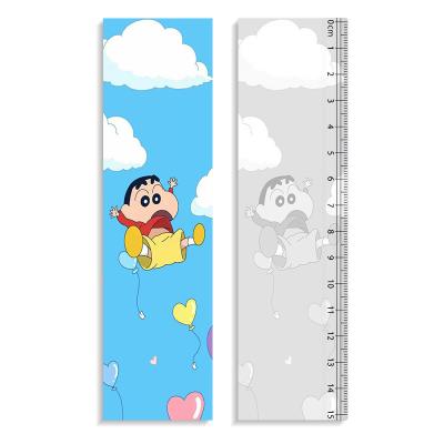 China 0.9mm PET + 157g Paper 3D Lenticular Ruler Customized Shape Anime Pattern for sale