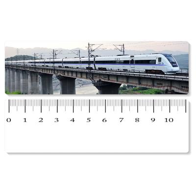 China Eco - Friendly Custom Printed Plastic Rulers / 3D Printing Service With Railway Pattern for sale