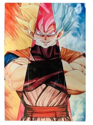China 3D Flip Lenticular Anime Poster Printing Dragon Ball Poster Custom Size for sale