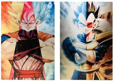 China 3D Flip Lenticular Anime Poster Printing Dragon Ball / 3 Dimensional Pictures for sale