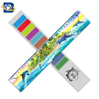 China 3d ou réguas plásticas impressas costume da mudança da aleta para artigos de papelaria da criança à venda