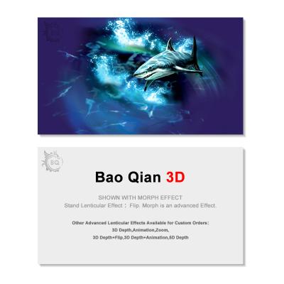 China Durable 3D Lenticular Business Card Printing Animation Effect For Promotion for sale