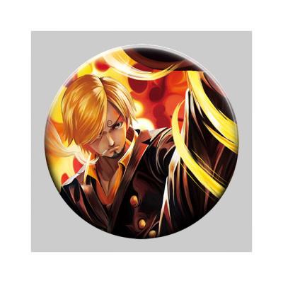 China Flip Badge One Piece 3D Lenticular Pin With Luffy Zoro Anime for sale