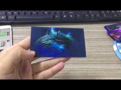 85X55mm Flip Lenticular Business Card With Company Logo Lenticular Name Card