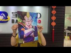 Non Toxic 3D Lenticular Poster Printing Goku Wall Art Painting