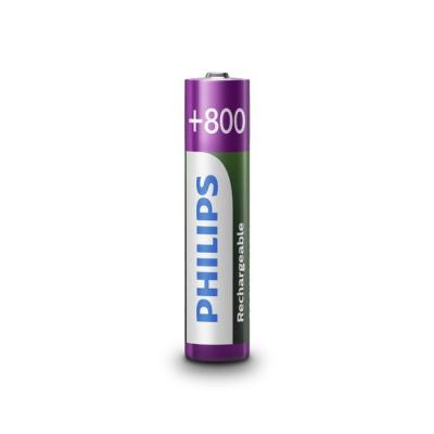China Philips AAA Nickel Metal Hydride Rechargeable Batteries 800mAh R03B4RTU8/97 for sale
