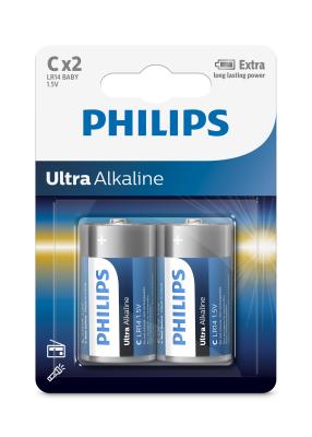 China Extra Long Lasting Ultra Alkaline Battery 2C PHILIPS 7500mAh for sale