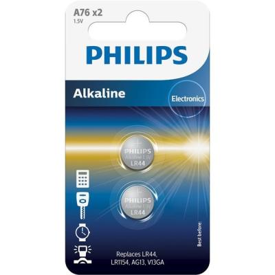 China Daily Use A76 PHILIPS Button Coin Battery 1.5V Alkaline Minicells for sale