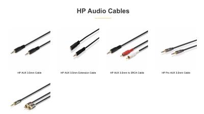 China AUX 3.5 Mm To 2rca HP Audio Cables Strength Flexibility For Audio Transfer for sale
