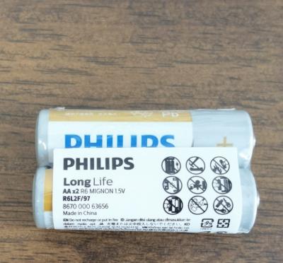 China R6L2F/97 Philips 1.5V Carbon Zinc AA Battery Non Rechargeable for sale