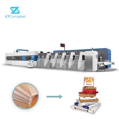 China O PLC controla a impressora Slotter Machine de Flexo, máquina de embalagem giratória da caixa da caixa à venda