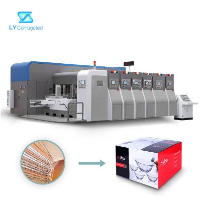 China 6 Color Cardboard Flexo Printing Machine 900mm × 2100mm Feeding for sale