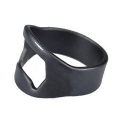 China Best Seller Innovative Stainless Steel Black Ring Beer Bottle Opener for sale
