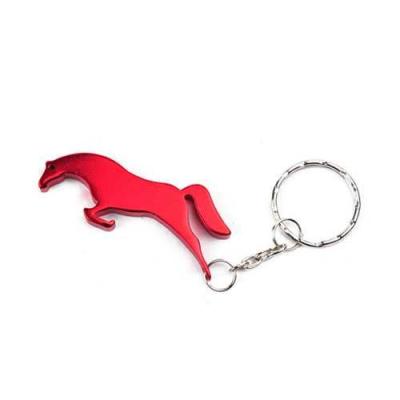 China Cheap Blank Engrave Laser Promotion Gift Aluminum Red Animal Keychain Bottle Opener for sale