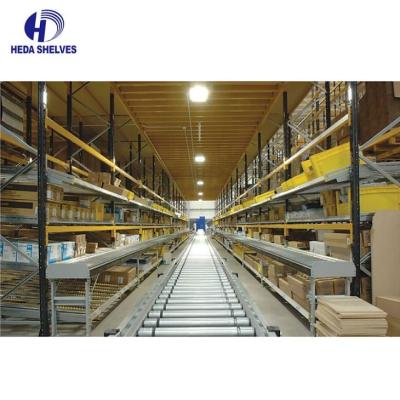 China Gravity Carton Flow Rack Rollers Increase Cargo Mobility for sale