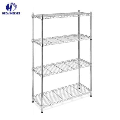 China Storage Shelf Metal Wire Shelving Unit With Wheels Chrome Plated  36 X 24 X 72 for sale