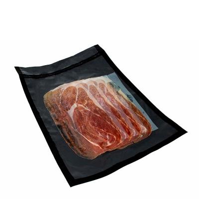 China Embossed Food Grade Plastic Black& Clear Vacuum Seal Bags CE For Meat Storage for sale