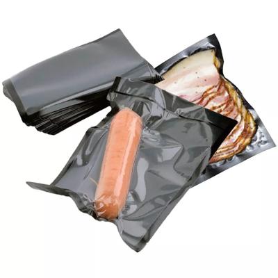 China PE Nylon Embossed Storage Vacuum Bags Precut Black For Microwave Freezer for sale