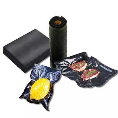 China Polypropylene Freezer Storage Black Sealer Bags QS Plastic Vacuum Sealer Bag for sale