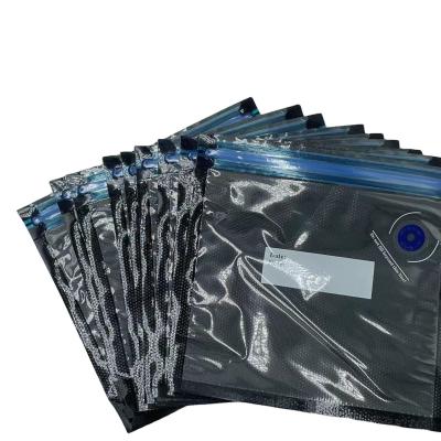China Kernels PA PE Zipper Food Storage Vacuum Bag Blue Heat Seal Zip Pouch for sale