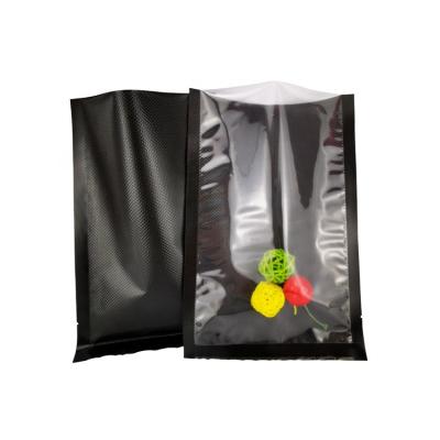 China Food Grade All Black BPA Free Plastic Bags Heat Seal Nylon Vacuum Sealer for sale