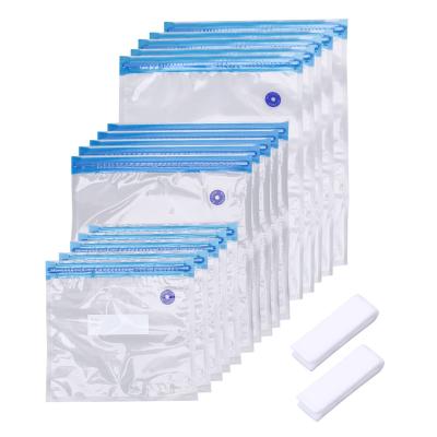 China Bolsa de vacío de plástico Sous Vide de China Cremalleras de doble capa sin BPA en venta