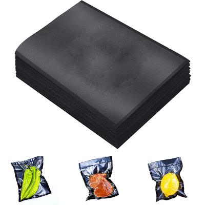 China Custom Print Black Vacuum Seal Bags Food Grade Plastic Packaging Recyclable for sale