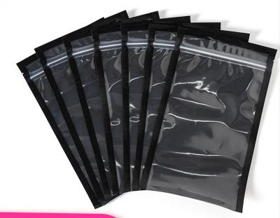 China Black Clear Pre Cut Vacuum Sealer Bags Poly Material With Zipper for sale