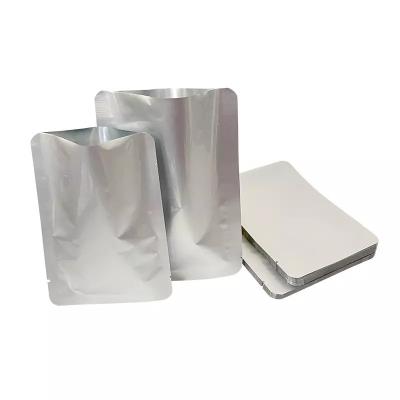 China Sacos planos de mylar prata saco de embalagem de folha de alumínio bolsa de armazenamento de alimentos a granel à venda