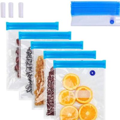 China Reusable Freezer Safe BPA Free Ziplock Sous Vide Bags Food Vacuum Sealer for sale
