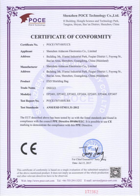 CE - Shenzhen Aidacom Cleantech Co., Ltd.