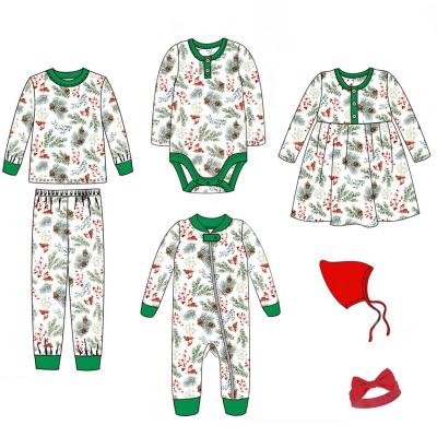 China Wholesale Boutique Newborn Xmas Romper Pant Headband Hat 7pcs Outfits Infant Christmas Clothing Set Baby Clothes for sale