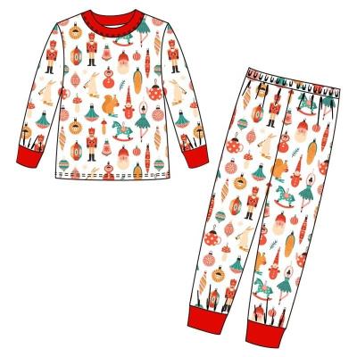 China Baby christmas pants newborn toddlers pajamas set warm onesie baby Christmas clothes set for sale