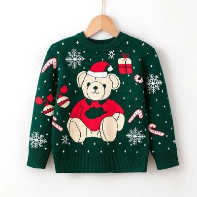 China Winter Christmas Baby Knitted Sweaters Pullover Children Jumper Warm Knit Kids Sweater Winter Clothing for sale